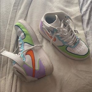 nike air force mids, custom painted 😝